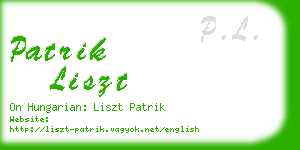 patrik liszt business card